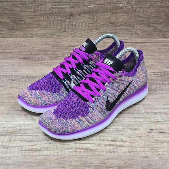 Nike Free RN Flyknit Women's Size 8.5 Hyper Purple Running Shoes (831070-500) - Picture 7 of 9